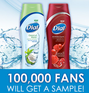 Free Sample Of Dial Coconut Water & Antioxidant Body Wash