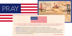 Free Pray" Bumper Sticker And "I'm Praying For America" Postcard
